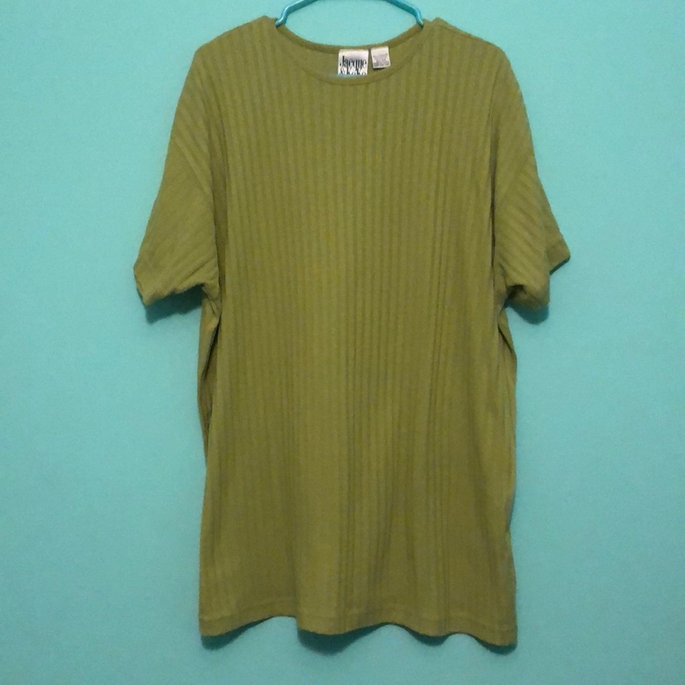 Jacque & KoKo Size 22/24 Green striped Blouse